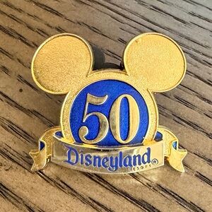 Disney Gold and Blue 50th Anniversary Pin